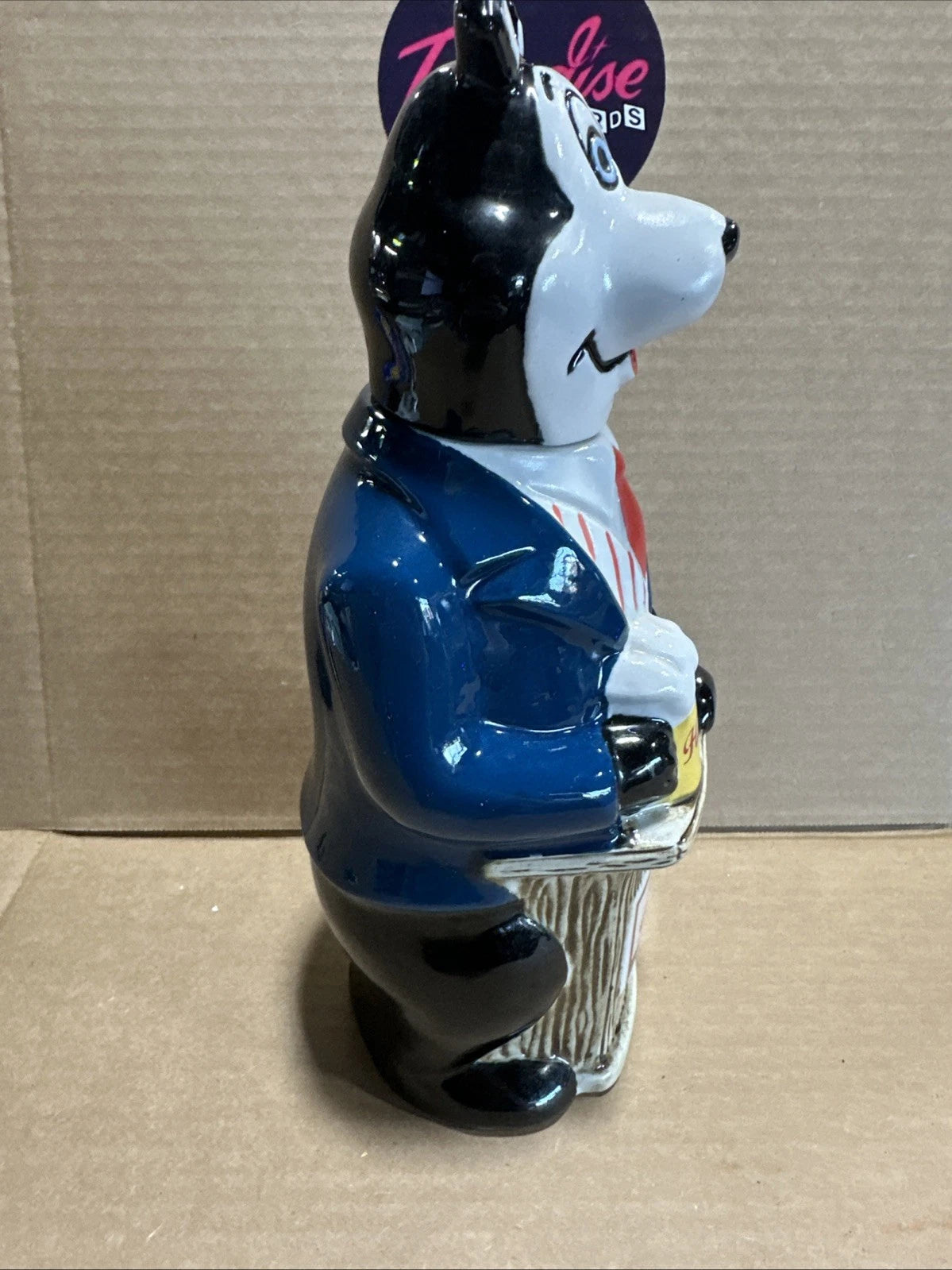 Hamm's Beer Bear Suit Vintage 1973 Ceramarte Blue Suit Growler Bottle Decanter