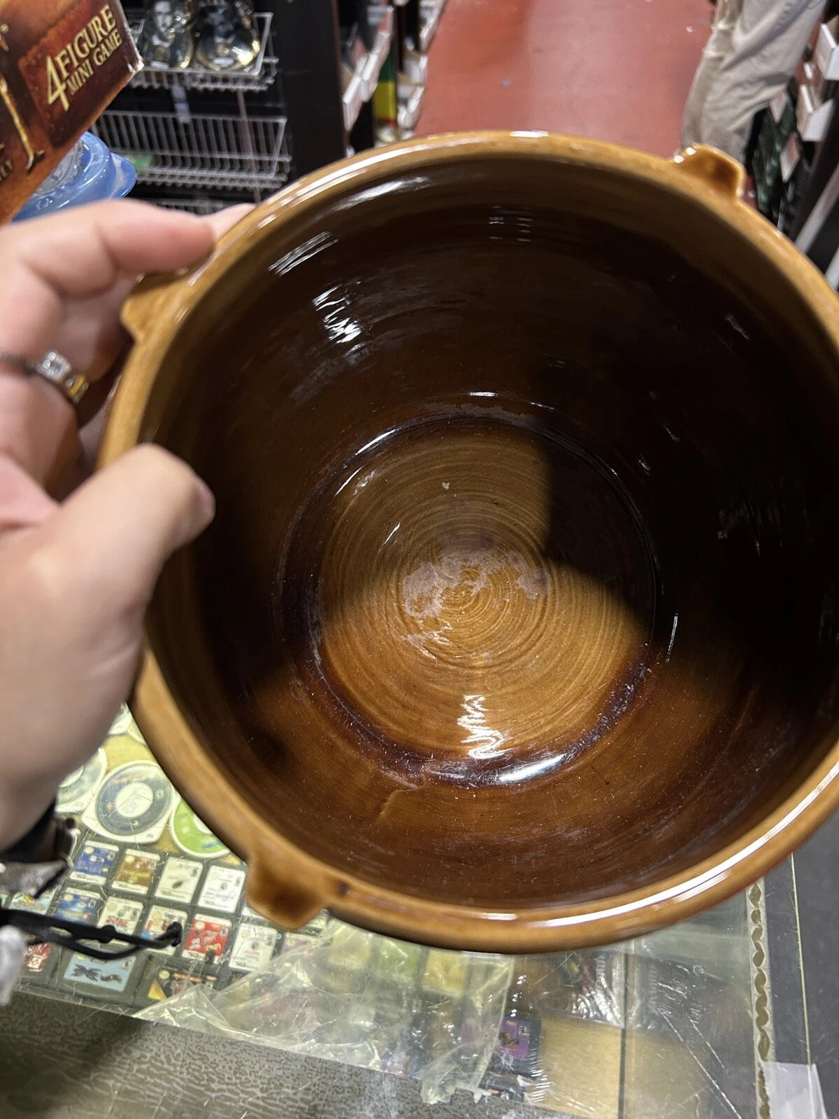 Vtg Weller Pottery Green Yellow Brown Planter Pot