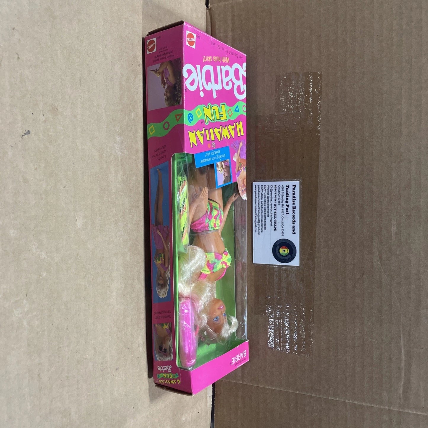 1990 Hawaiian Fun Barbie w/Hula Skirt & Pineapple Scent Bracelet New In Box HTF