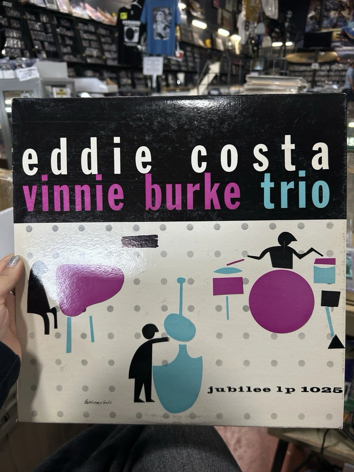Eddie Costa, Vinnie Burke Trio, 1960 Jubilee Mono, JLP-1025, VG+/VG red vinyl