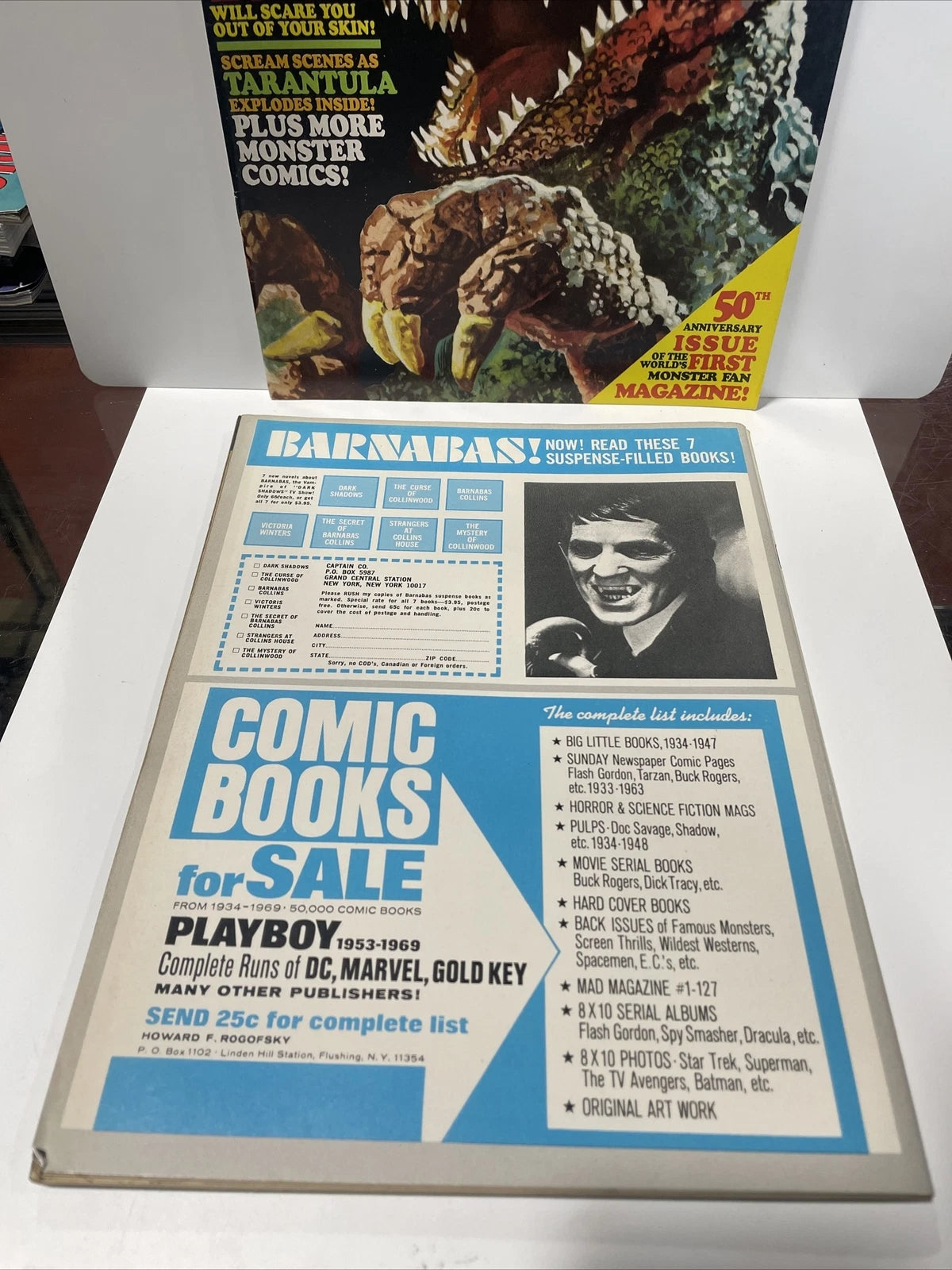 FAMOUS MONSTERS OF FILMLAND #61 JAN #58 OCT #50 JULY COVER MAGAZINES