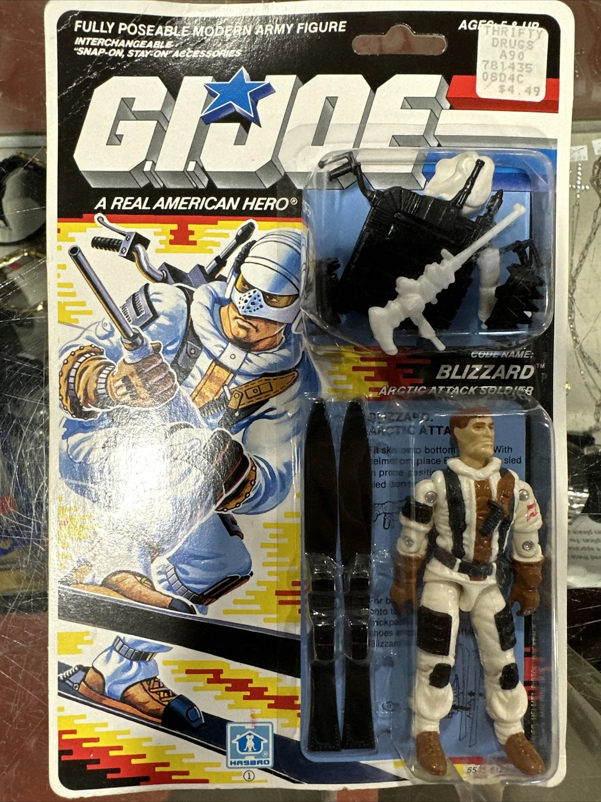 1988 Hasbro GI Joe Blizzard Action Figure New MOC ARAH VERY GOOD