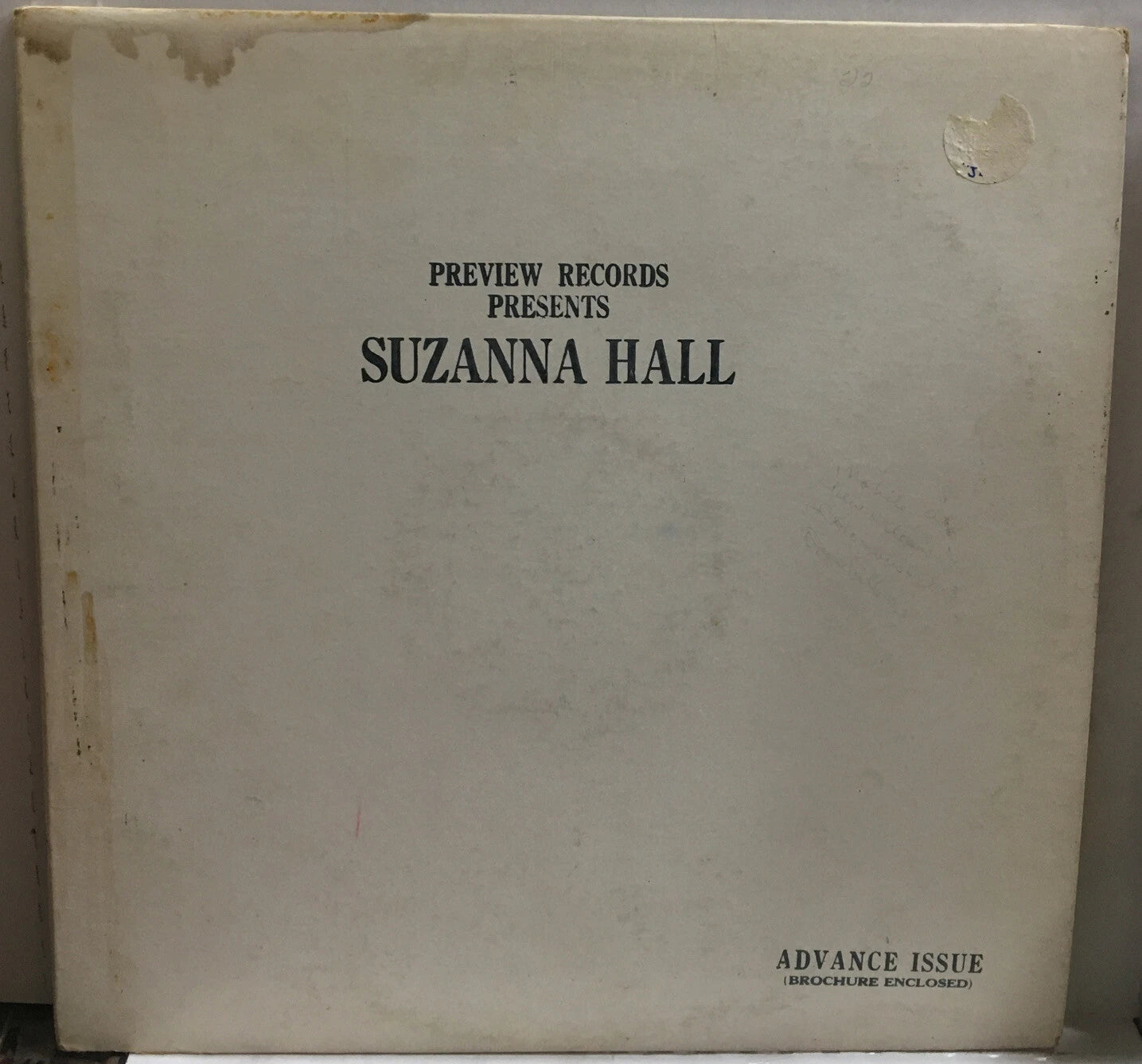 Suzanna Hall “The Lark” Promo Record