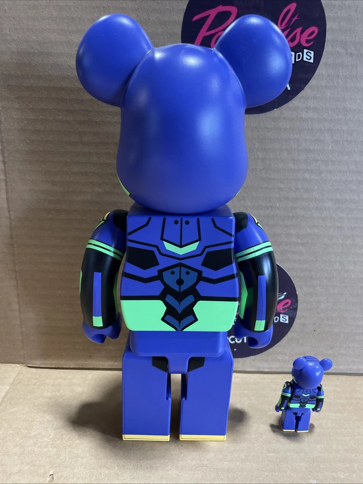 Evangelion Eva 01 New Paint Bearbrick 400% & 100% 2 Pack Medicom