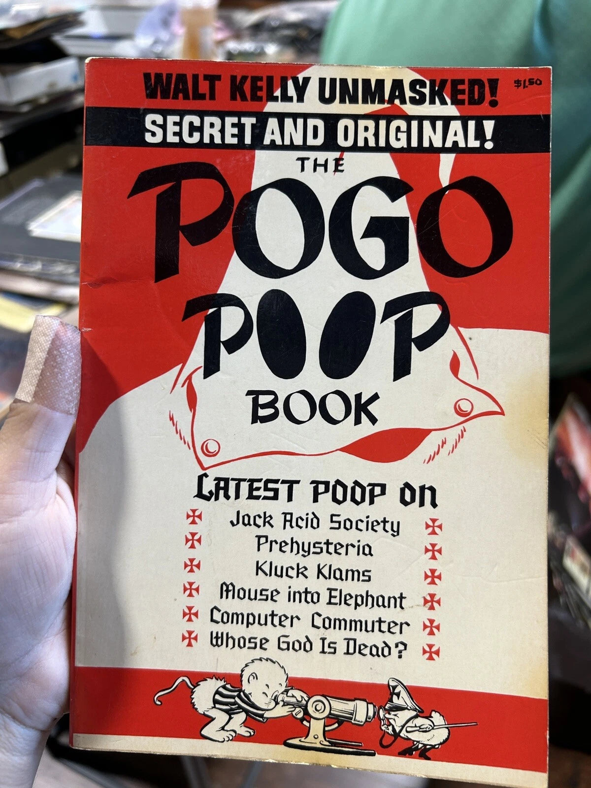 The Pogo Poop Book Walt Kelly Unmasked! 1966 1st Print PB Vintage Comics