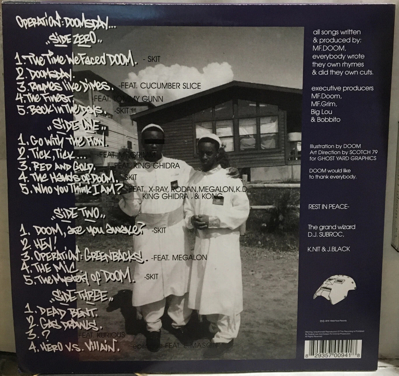 MF Doom Operation: Doomsday Limited Edition Record MF94LP