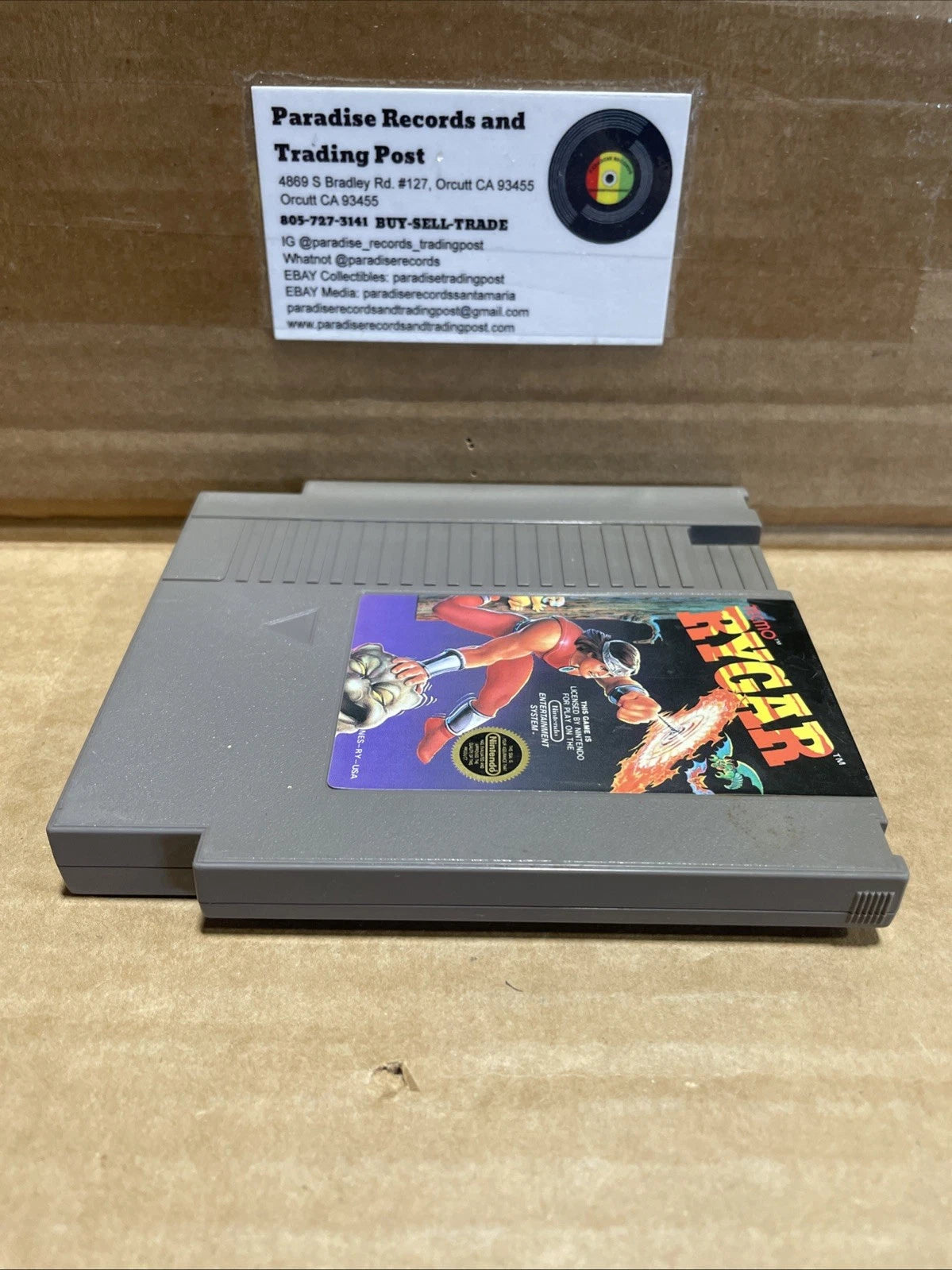 Rygar NES CARTRIDGE ONLY Very Good Condition - Tested & Working