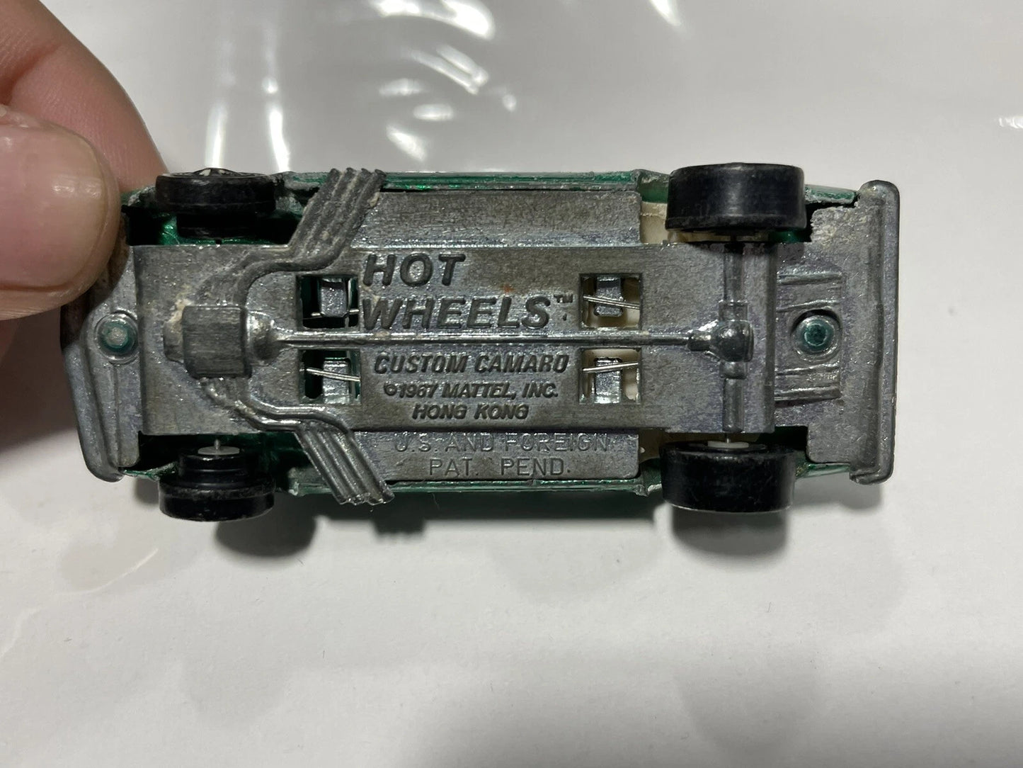 1967 Hot Wheels redline CUSTOM CAMARO green diecast