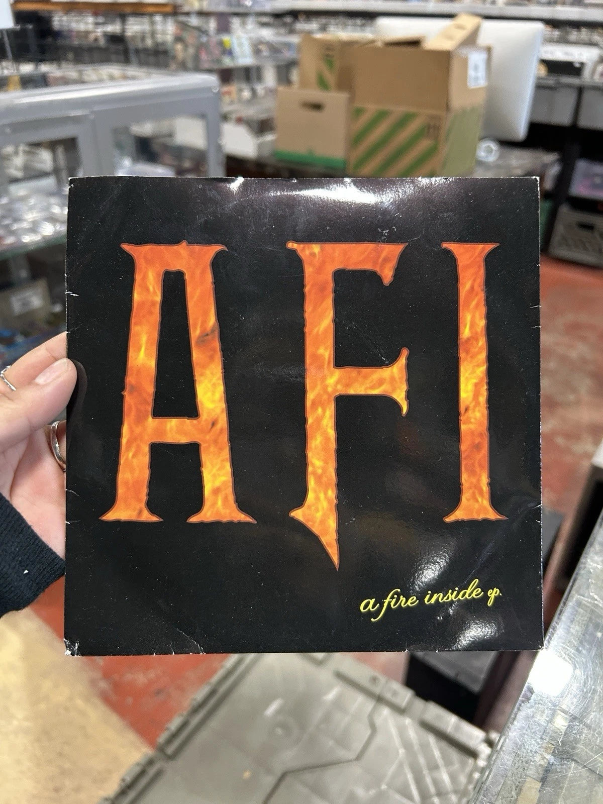 AFI MISPRINT A Fire Inside EP 7 Inch Vinyl - PINHEAD GUNPOWDER Miss Press MUST
