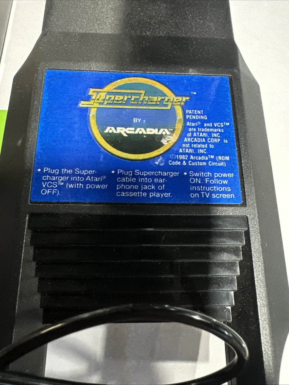 Phaser Patrol (Atari 2600, 1982) Cassette Game and Adaptor Vintage