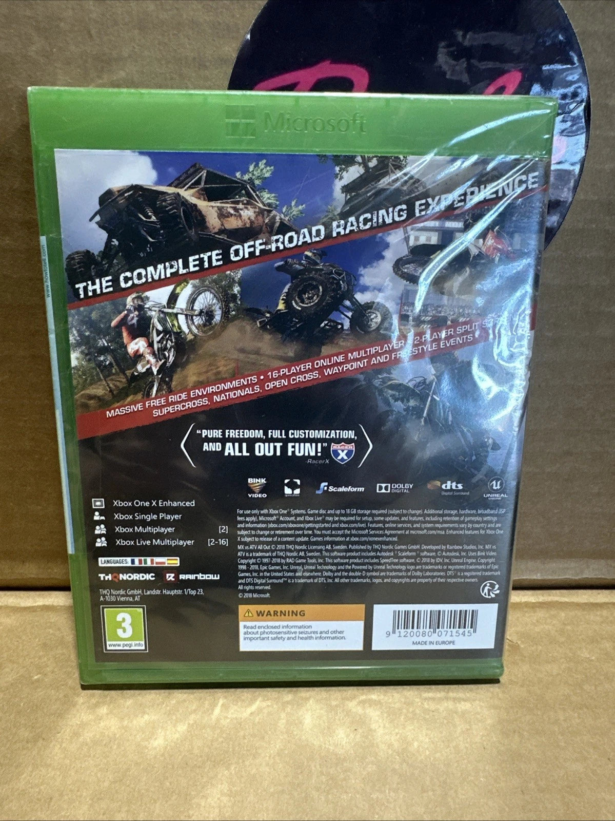 MX vs ATV All Out Xbox One Off-Road Racing Experience. Brand New