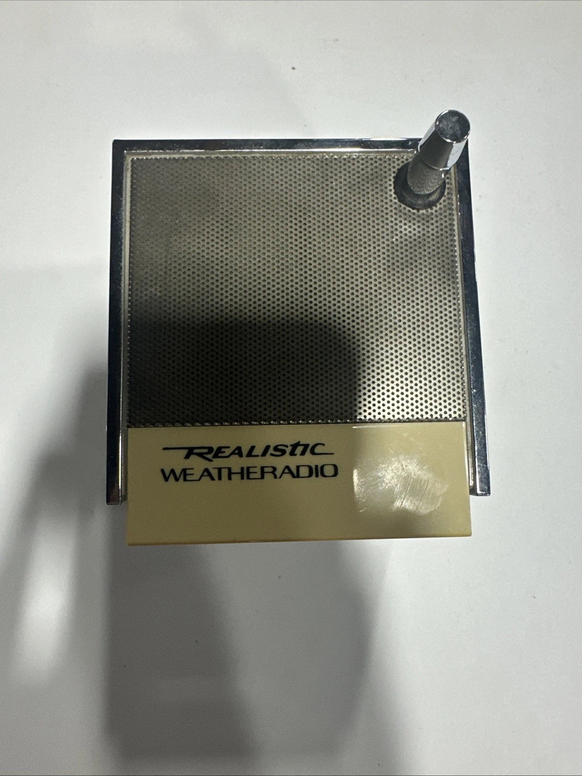 Vtg Realistic Weatheradio Cube 9V Weather Radio 12-181A TESTED AND WORKING