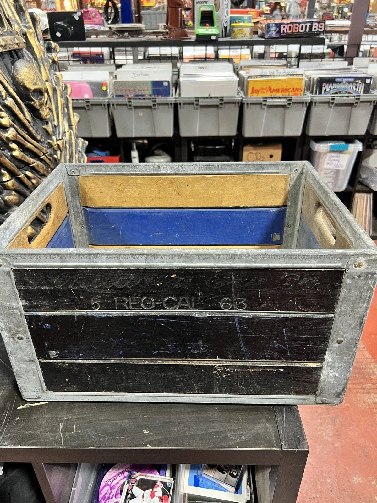 Vintage 5 Reg Cal 1963 Milk Crate