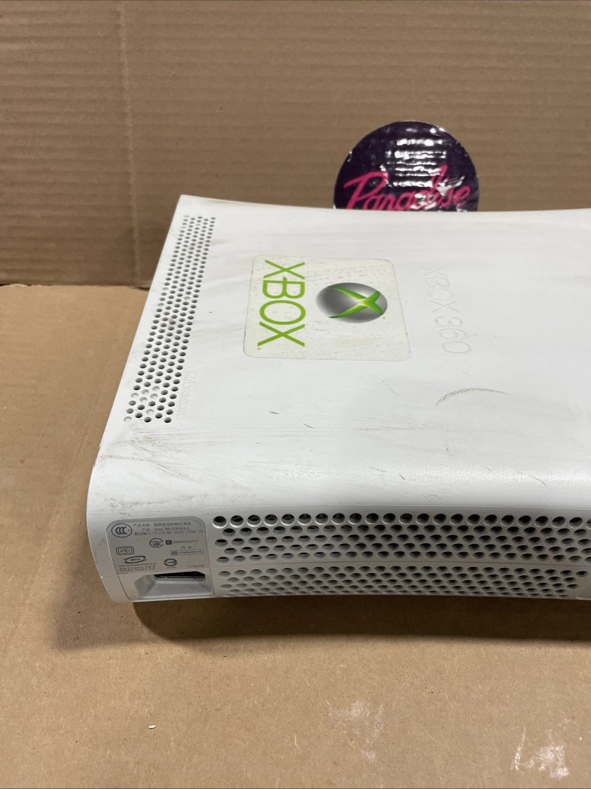 Microsoft Xbox 360 White Console Only For Parts As Is Repair Or Not Working