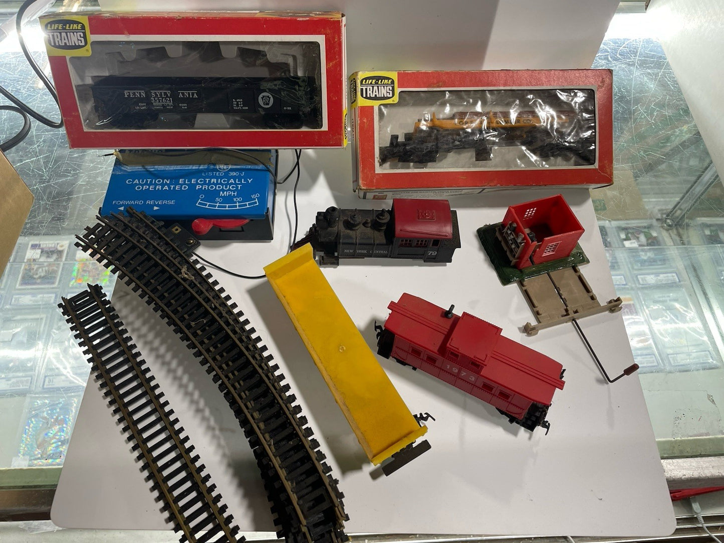 HO Scale Steam Life-like Loco Train New York Central #79 With Extra Accessories