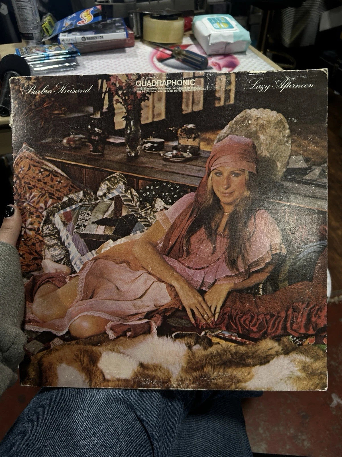BARBRA STREISAND ~ LAZY AFTERNOON ~ PCQ 33815 ~ 1975 ~ LP ~ Quadraphonic vg+