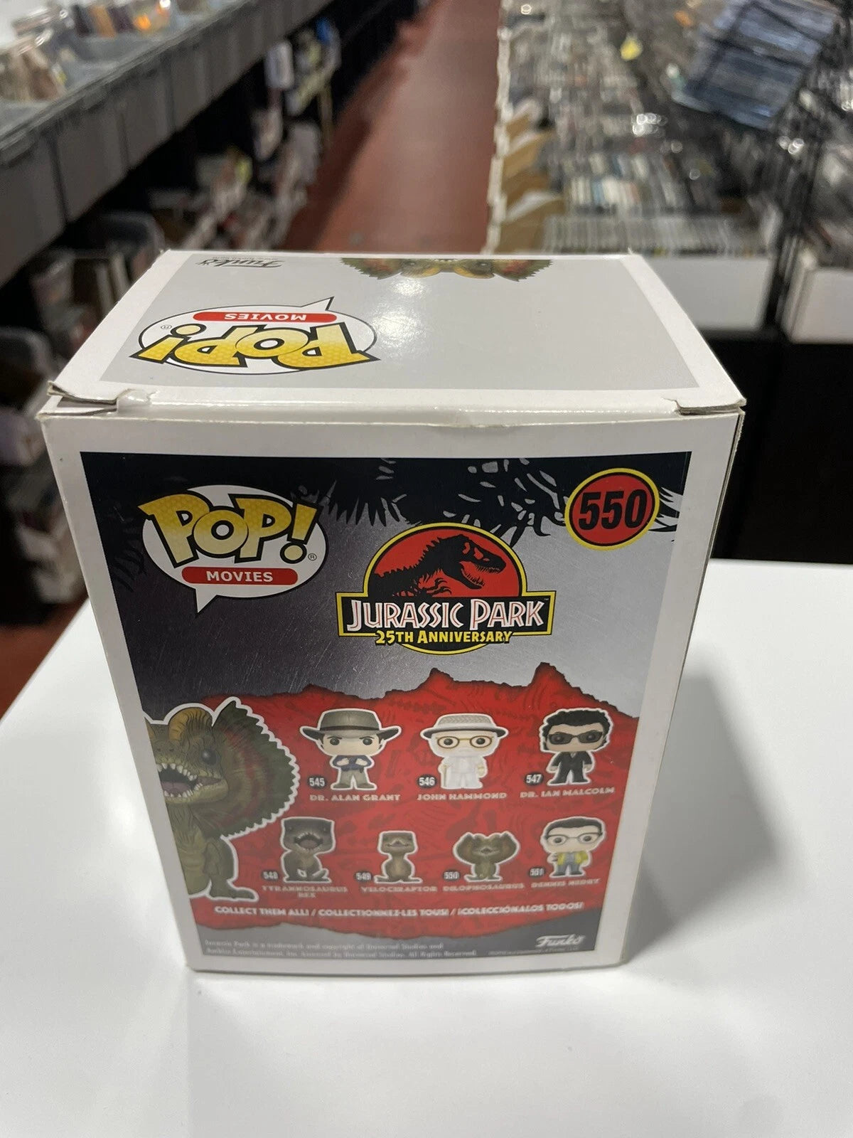 Funko Pop! Dilophosaurus #550- Jurassic Park- GITD Jurassic World Exclusive