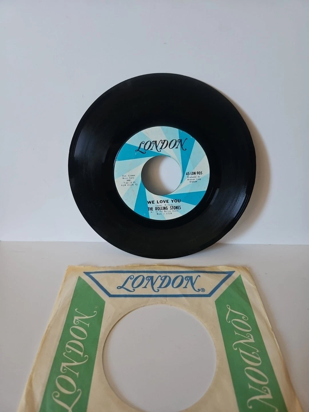 THE ROLLING STONES WE LOVE YOU/DANDELION LONDON 45-LON-905 45 RPM W Sleeve