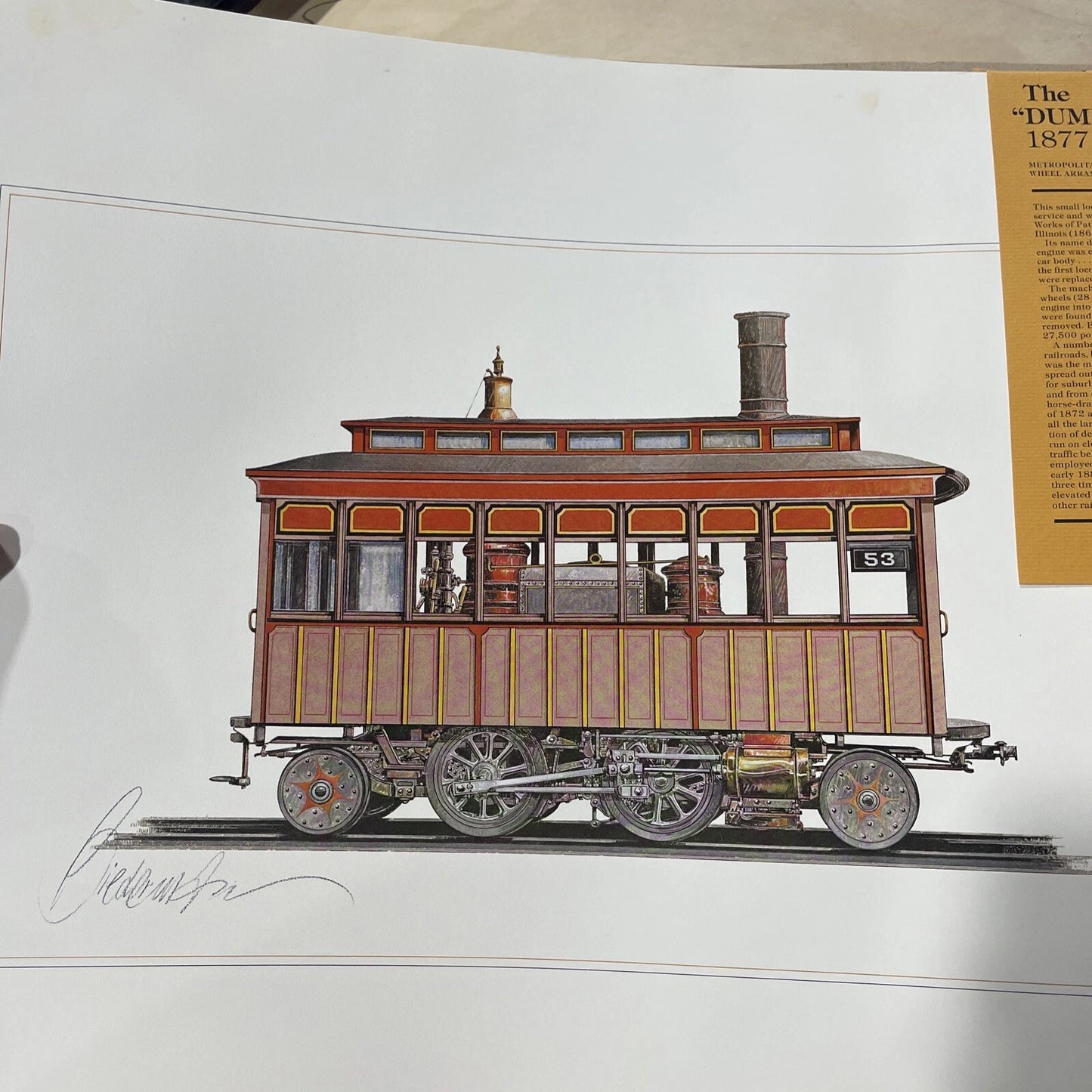Jerome Biederman Train Prints - 6 Different Prints! READ DESCRIPTION