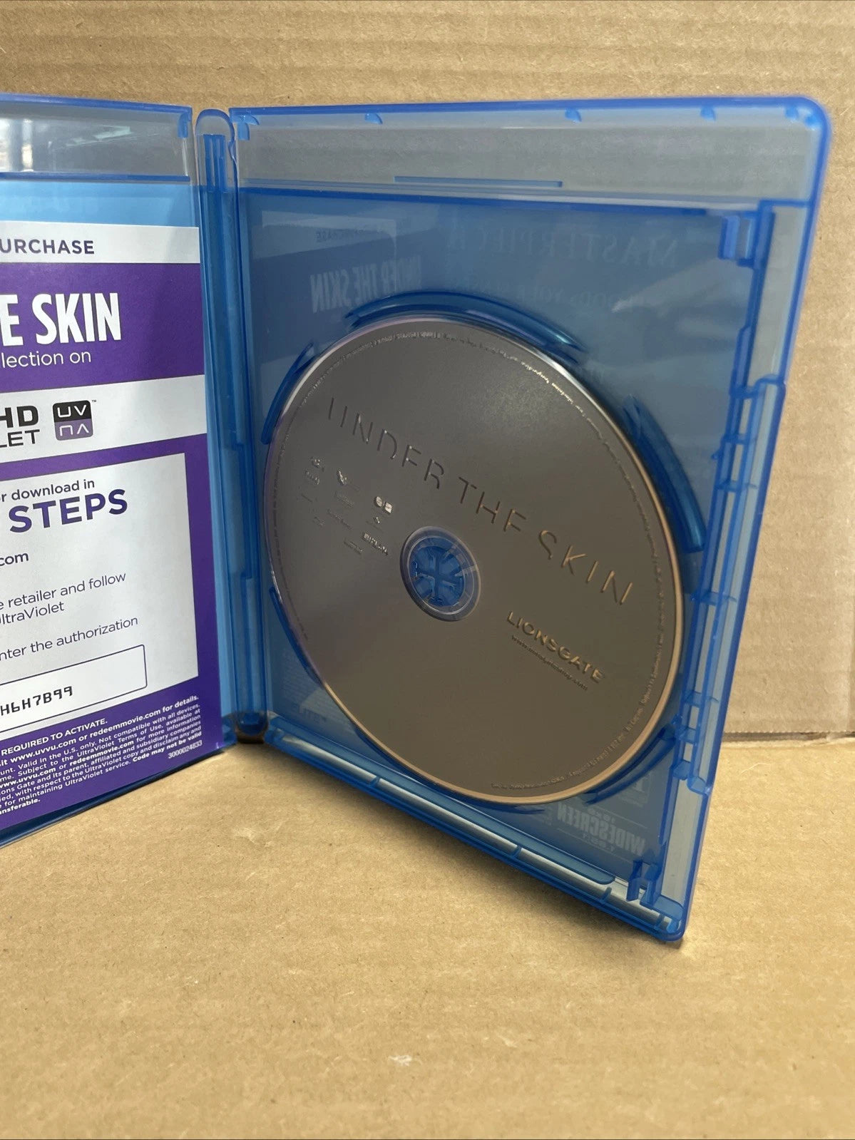 Under the Skin Scarlett Johannson Blu-Ray/Digital HD Like New