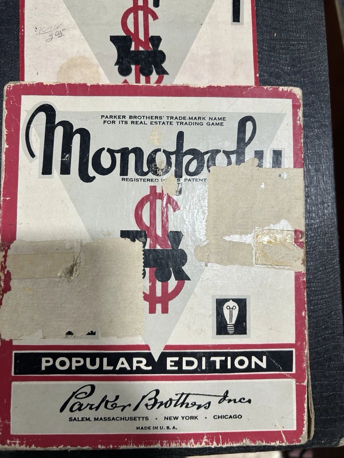 Vintage 1951 Monopoly Board Game Wood Pieces
