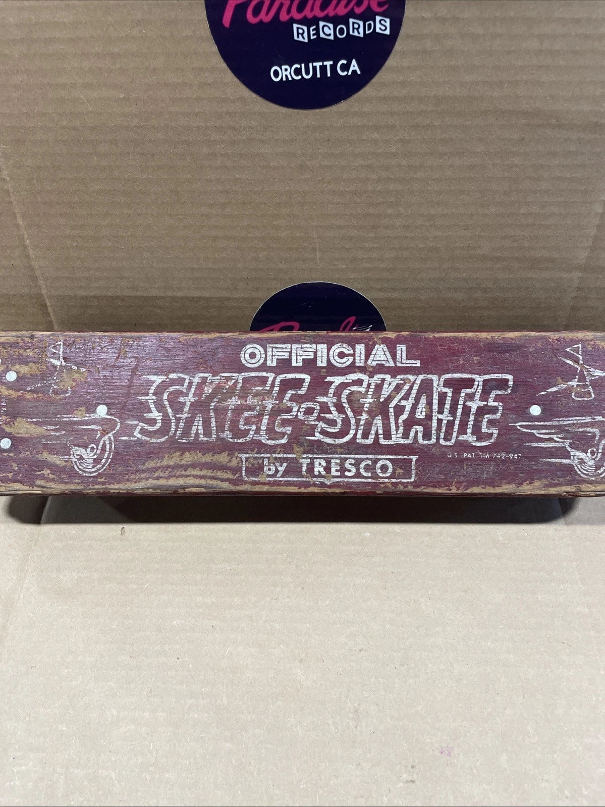 Vintage Official Skee-Skate By Tresco Wood Skateboard