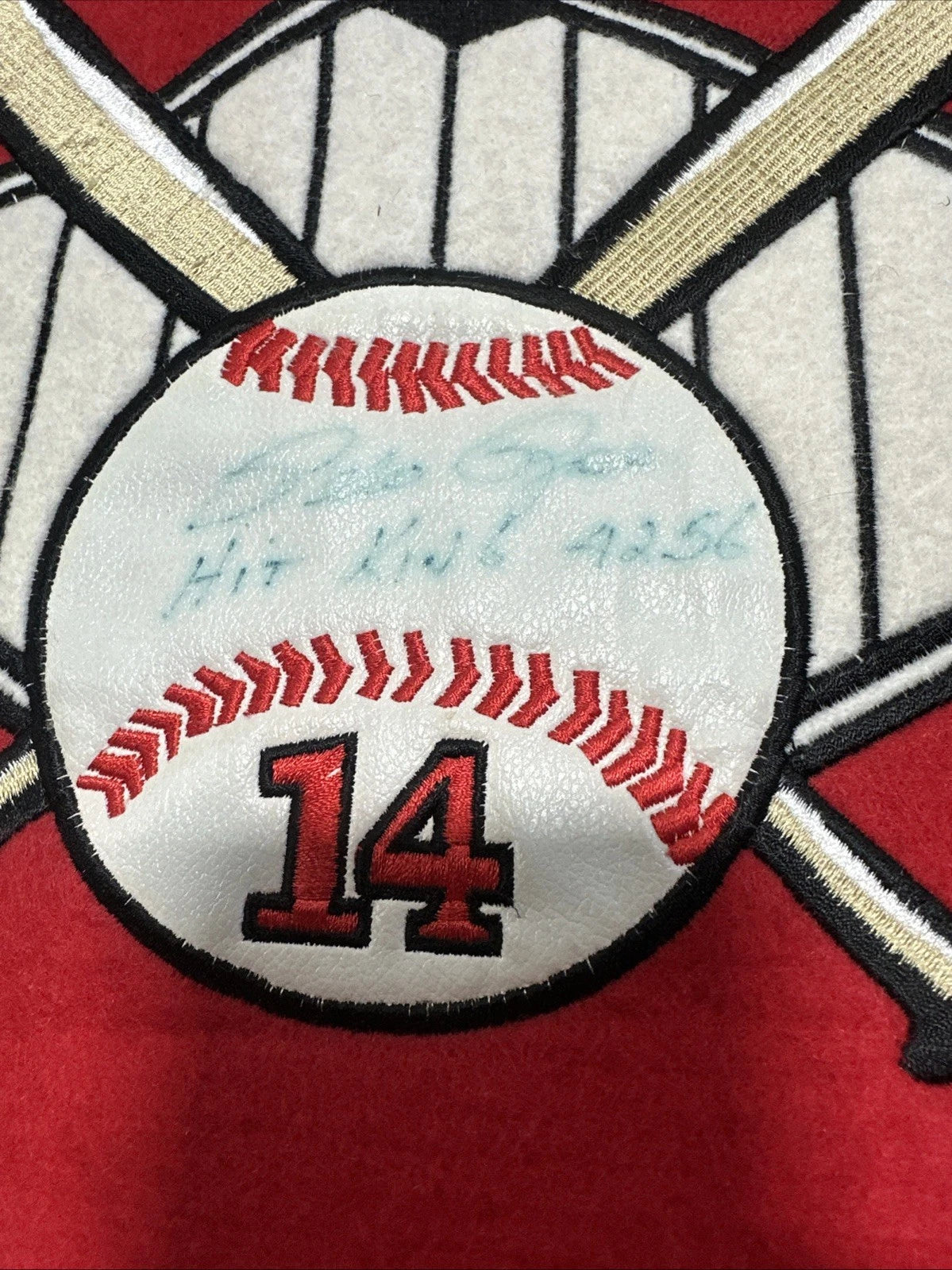 Pete Rose Cincinnati Reds signed Career Hits Leader 4192 1985 20th Anniversary