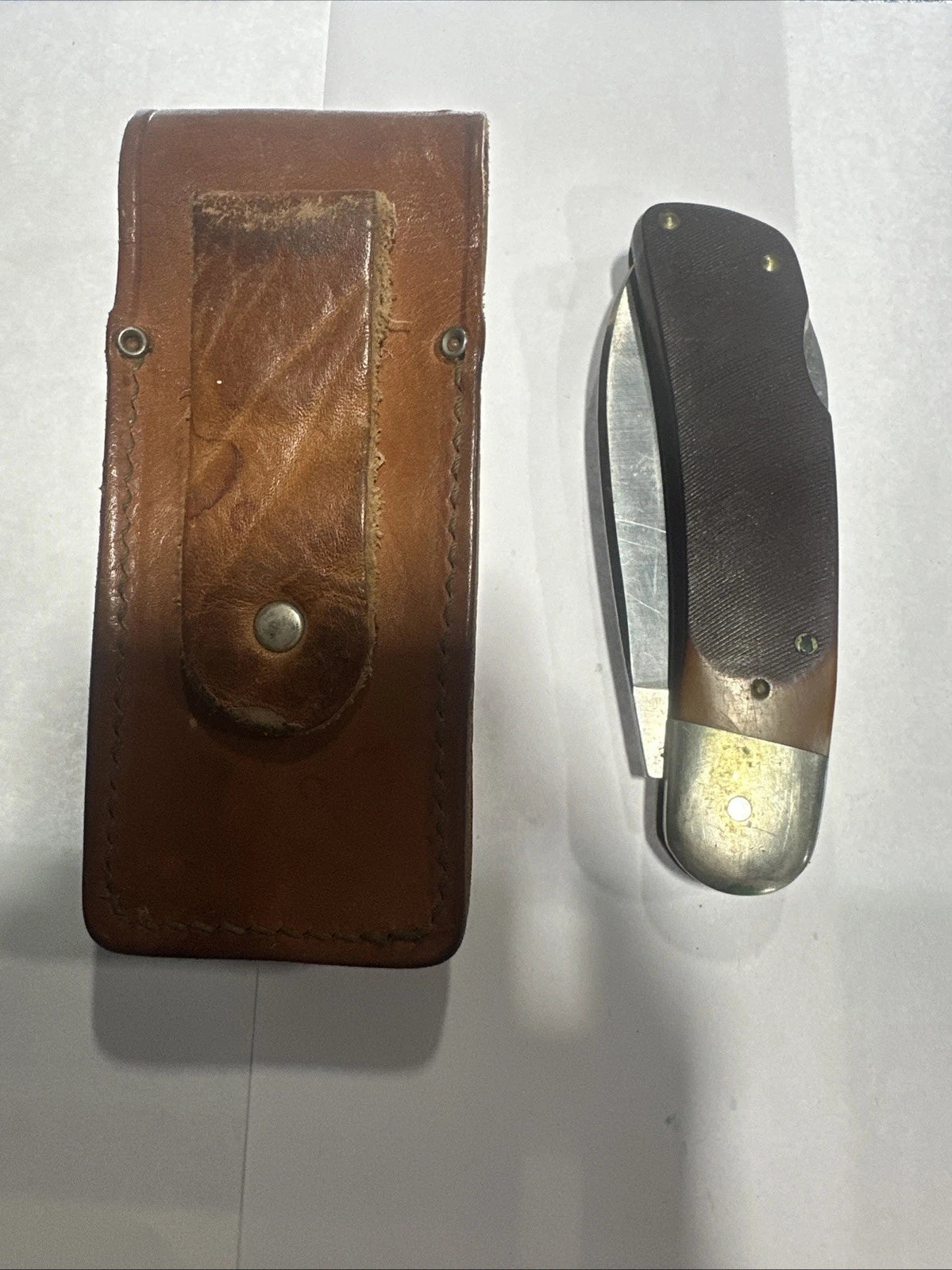 Rare Schrade USA Old Timer 51OT Big Timer Large Sunfish Knife w Sheath 510t
