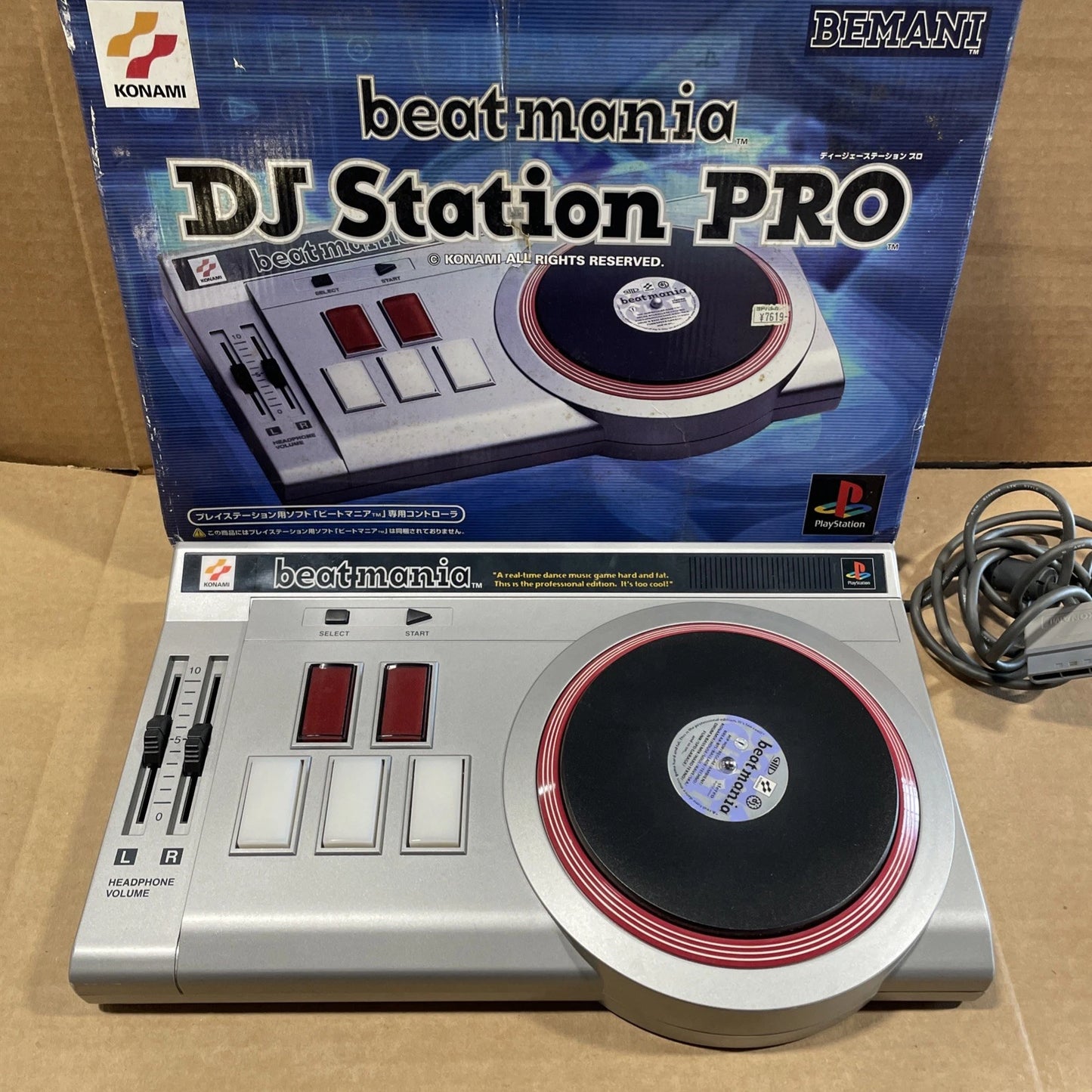 KONAMI DJ Station PRO Beatmania Controller with 3 Japanese Games Japan Tested