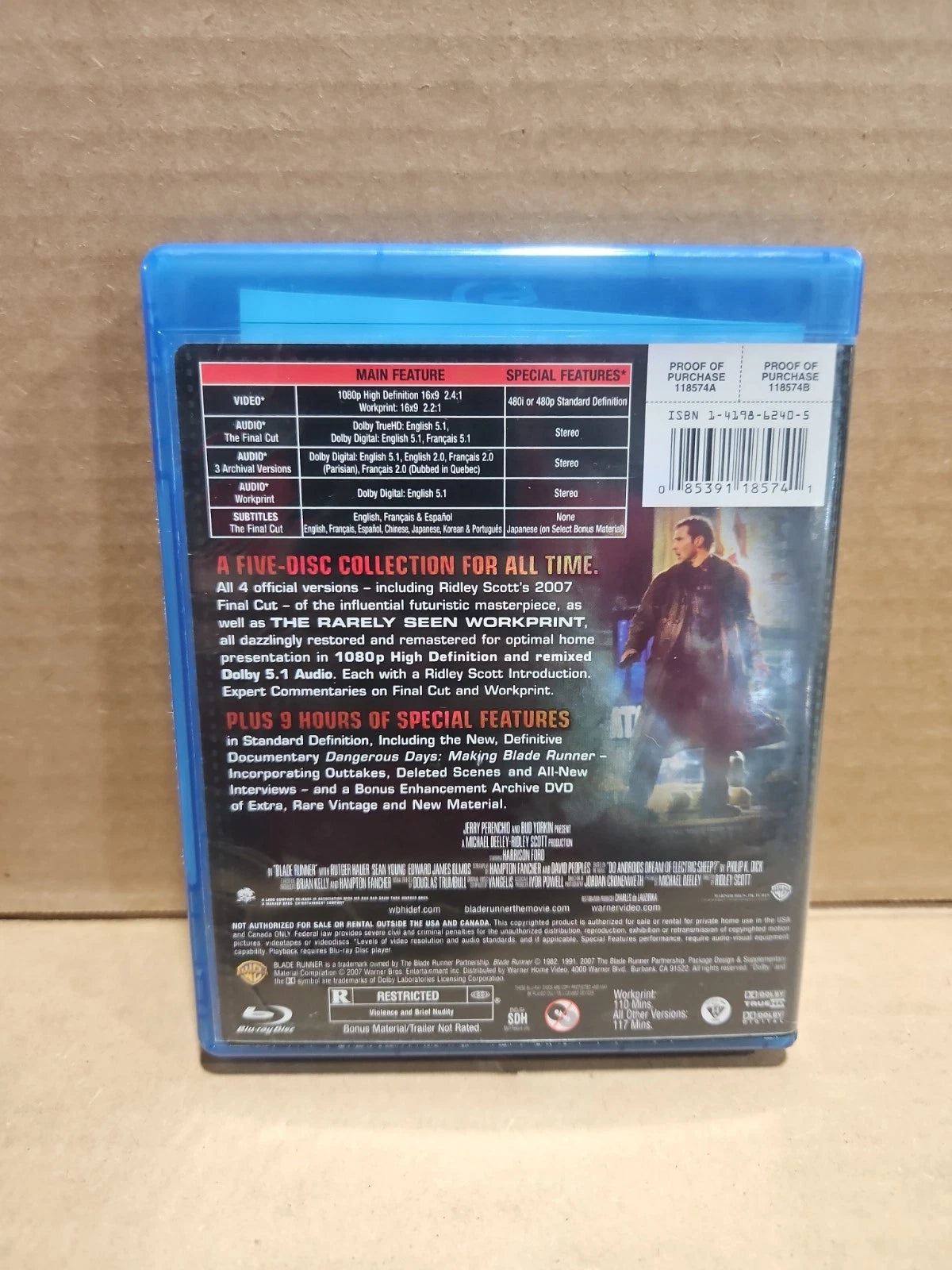 Blade Runner - The Complete Collectors Edition (Blu-ray Disc, 2007, 5-Disc Set)