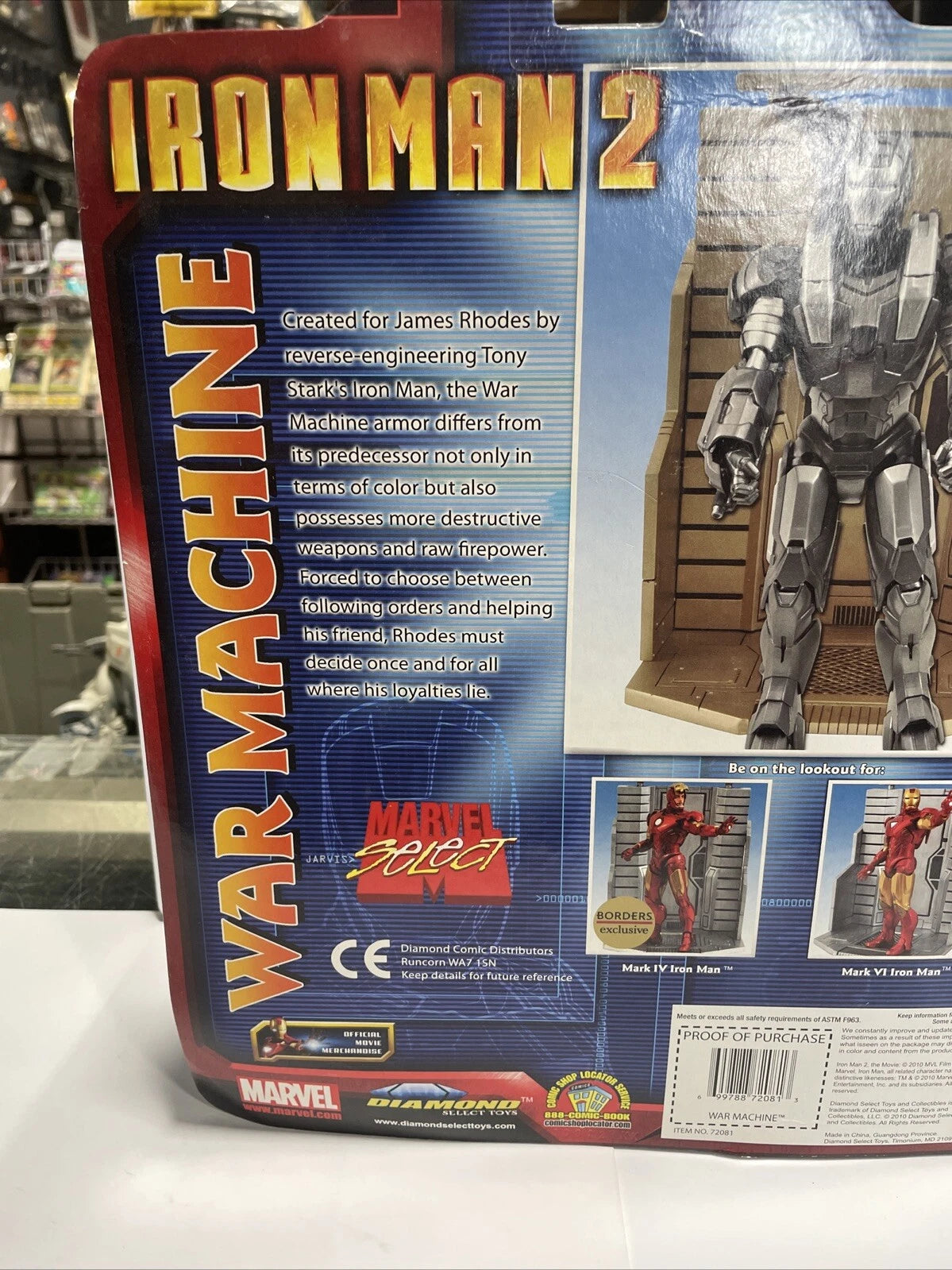 MARVEL SELECT IRON MAN 2 WAR MACHINE ACTION FIGURE New Sealed