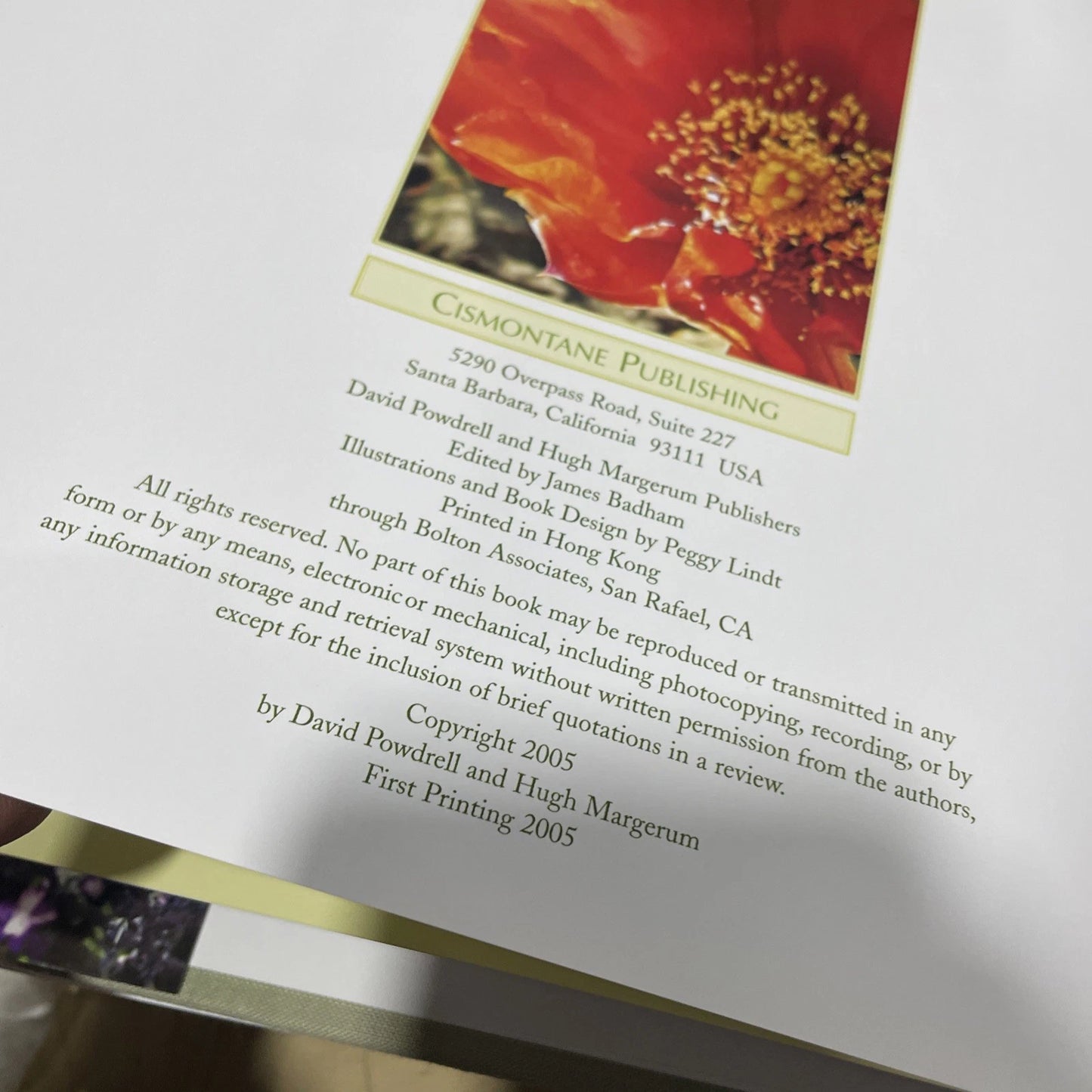 WILDFLOWERS OF THE SANTA BARBARA FOOTHILLS By David Powdrell & Hugh Margerum