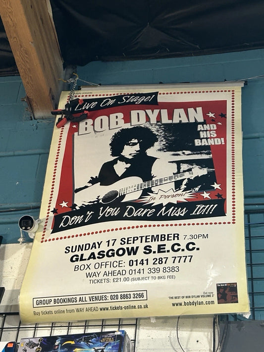 Bob Dylan Concert Poster 2000 Glasgow 58”x40”