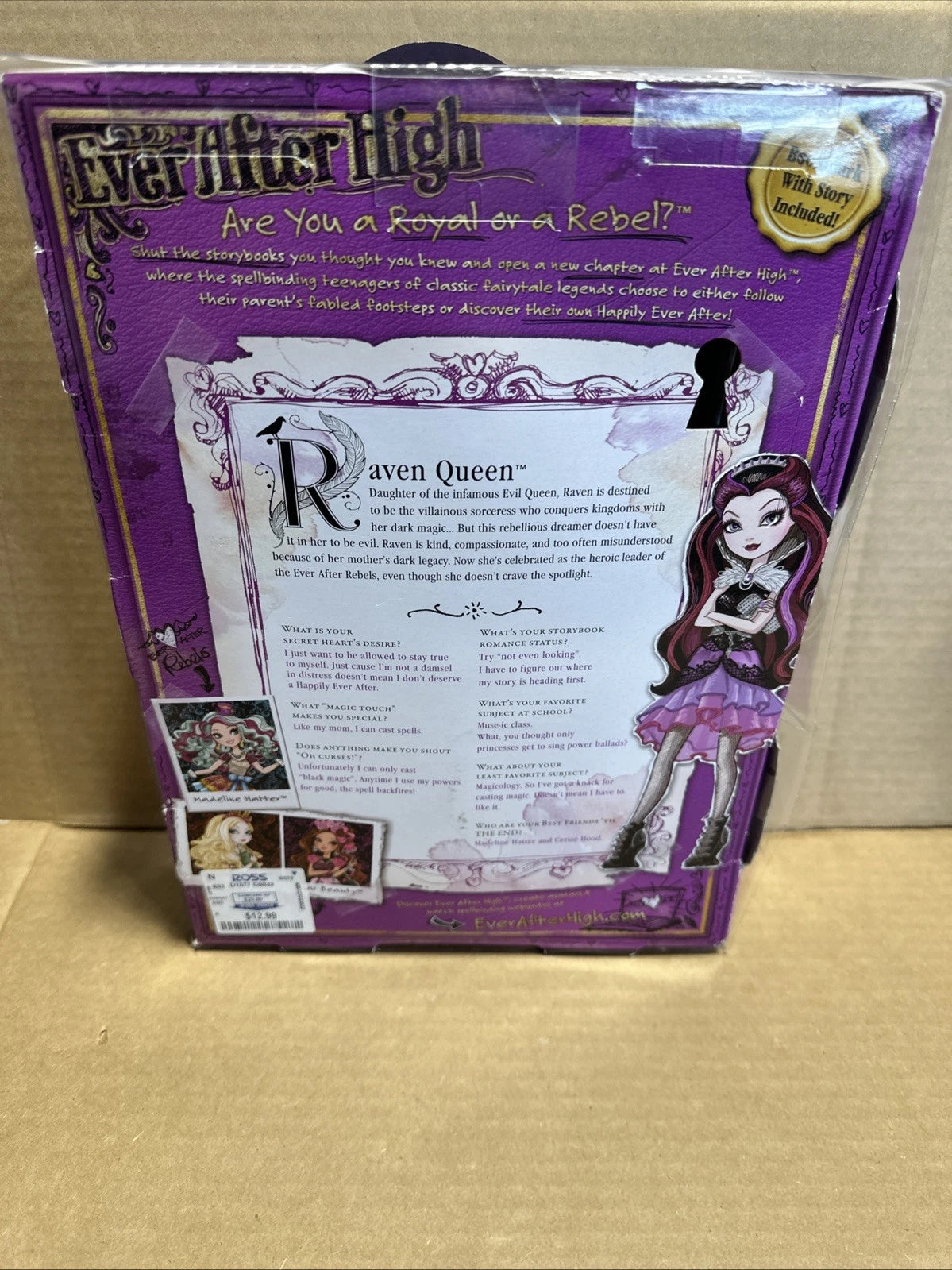 RAVEN QUEEN Ever After High Doll 1st Edition EAH Wave 1 NIB 2013 Mattel READ