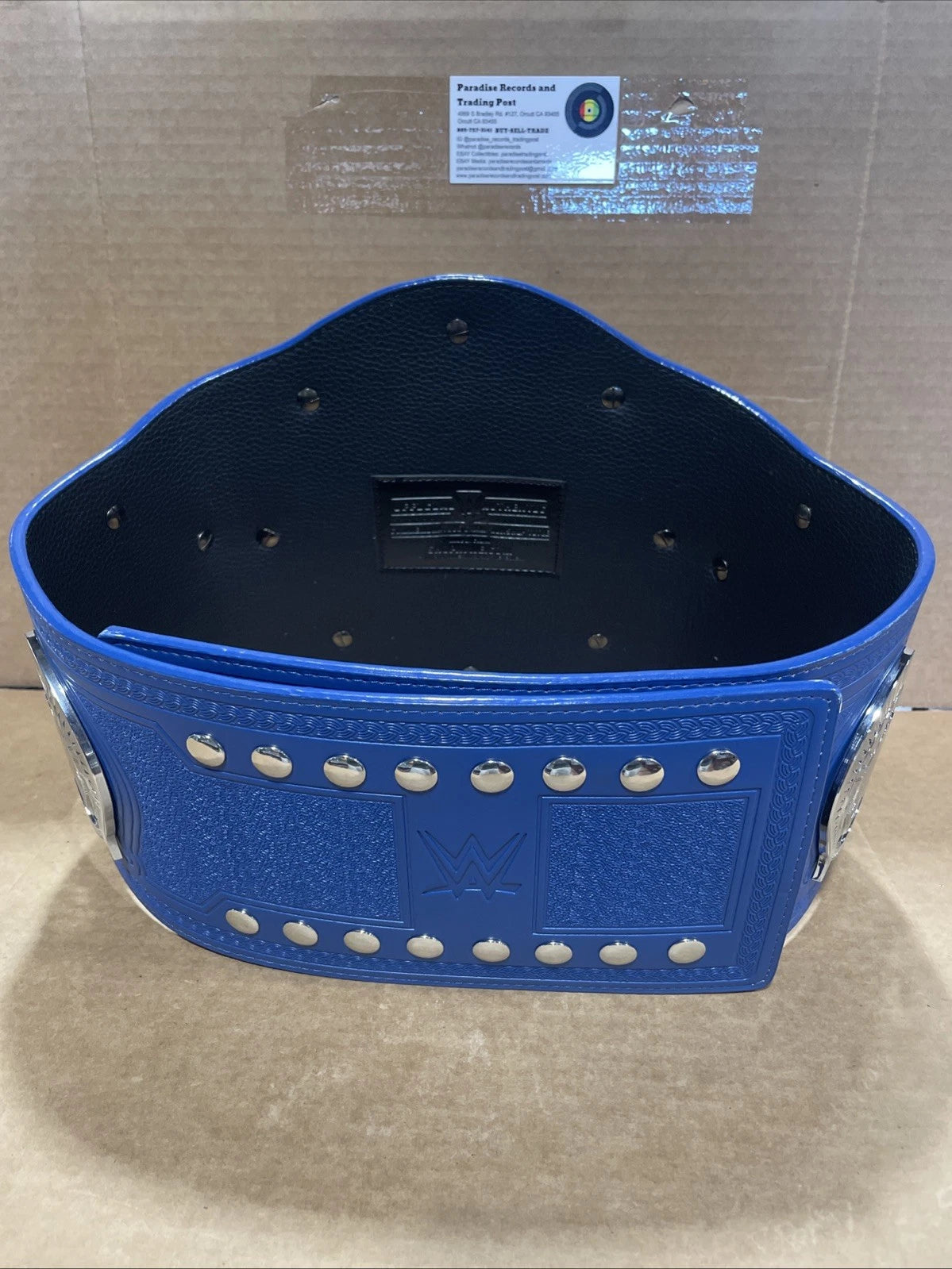 WWE Mens Smackdown Tag Team Championship Commemorative Belt Blue Leather Strap
