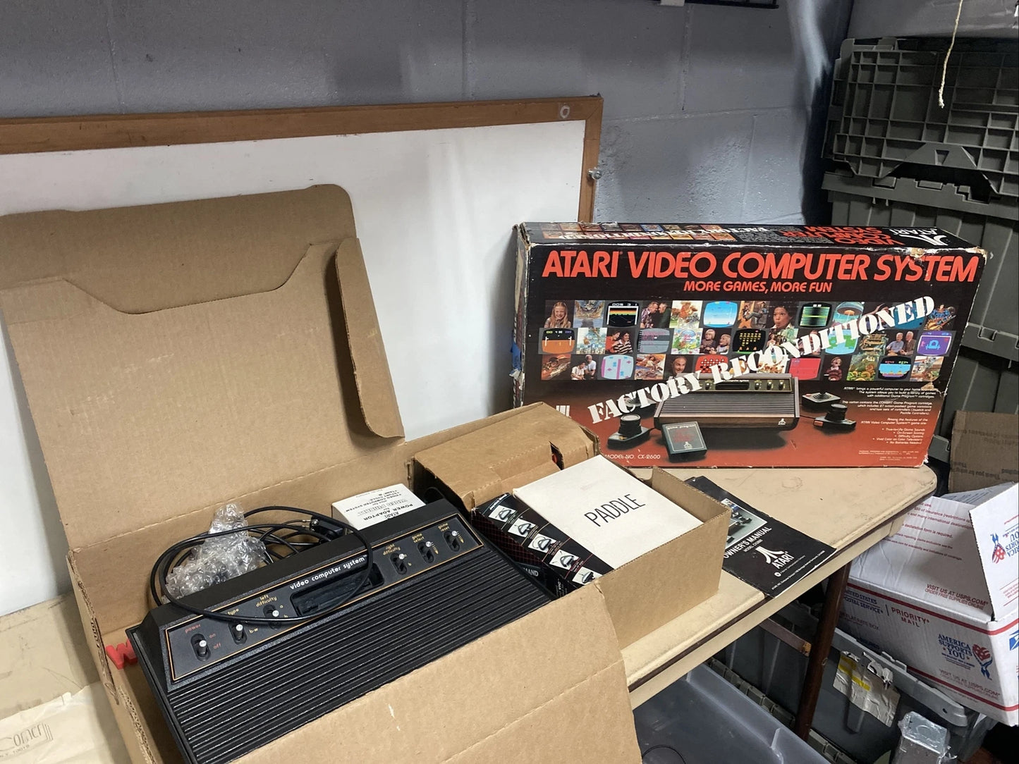 Atari Video Computer System CX-2600 Factory Reconditioned Complete NEAR MINT