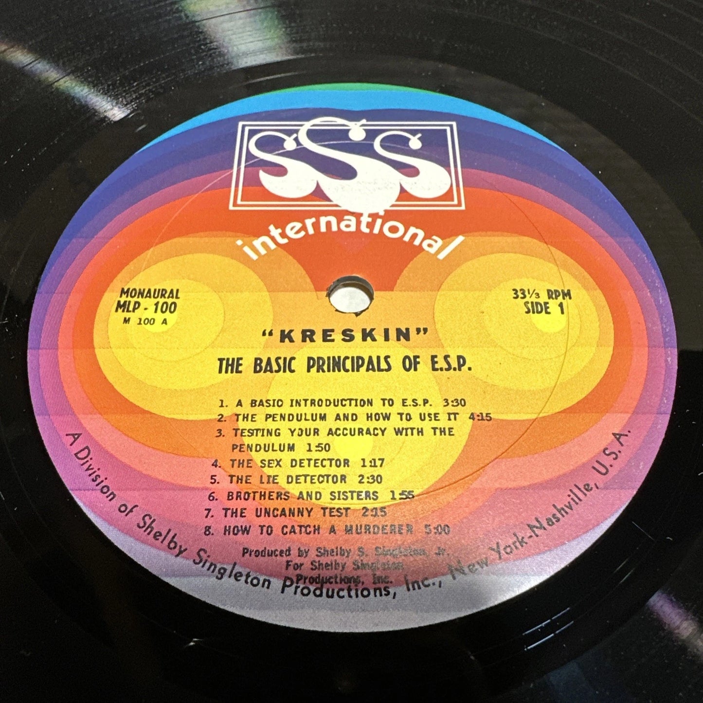 Kreskin’s Basic Principles of ESP LP-Exc Cover in Shrink vg+