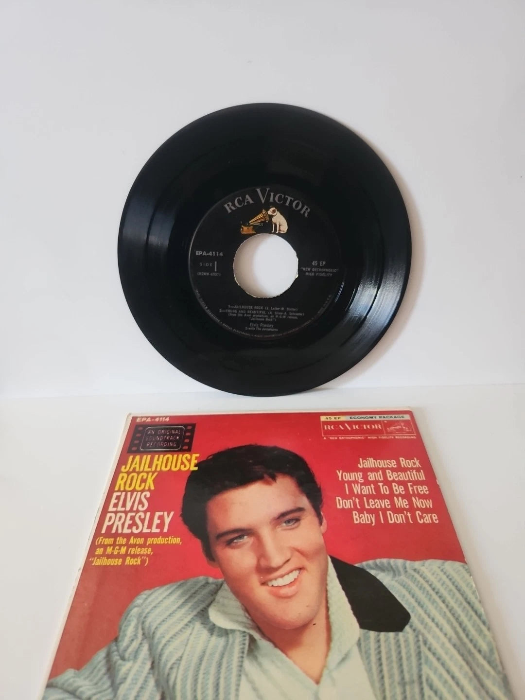 Elvis Presley Jailhouse Rock RCA EPA 4114 45RPM Picture Sleeve Rare Vintage