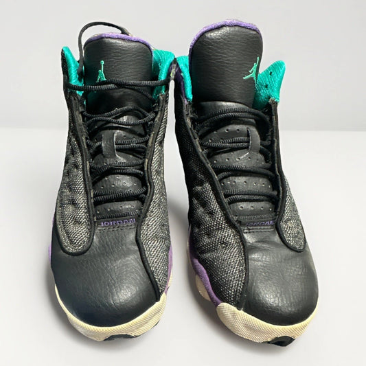 Nike Air Jordan 13 Retro Violet Teal Hornets Sneakers Size 4.5Y 6W 439358-027