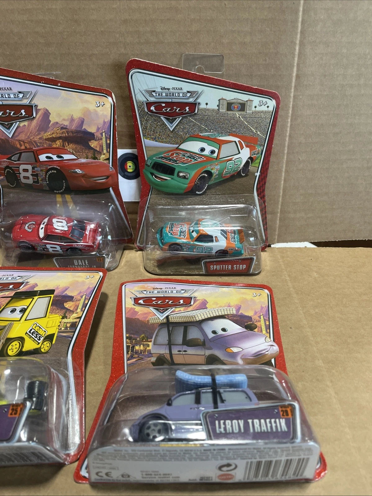 Disney Pixar World of Cars Movie Lot Of 6 Leroy Dale Sputter Fred Kathy Stacy