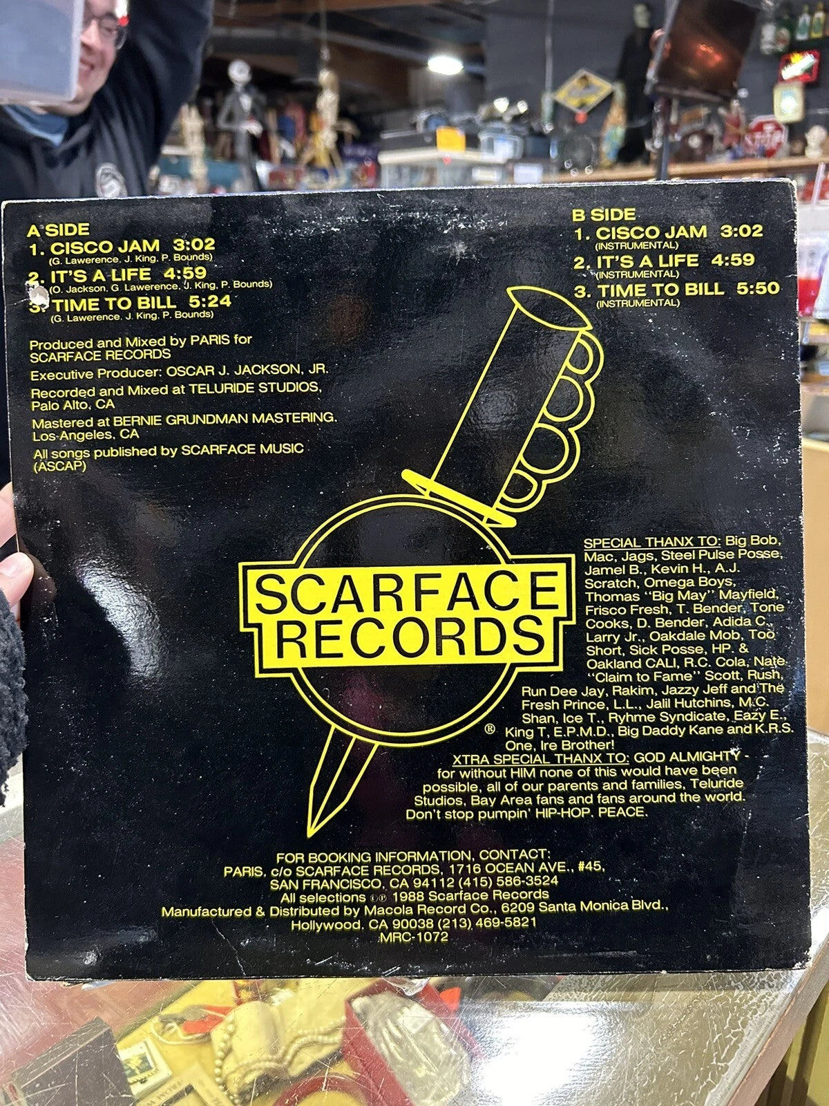 A.T.C. – Cisco Jam, 1988 12" vinyl Scarface Records – MRC-1072