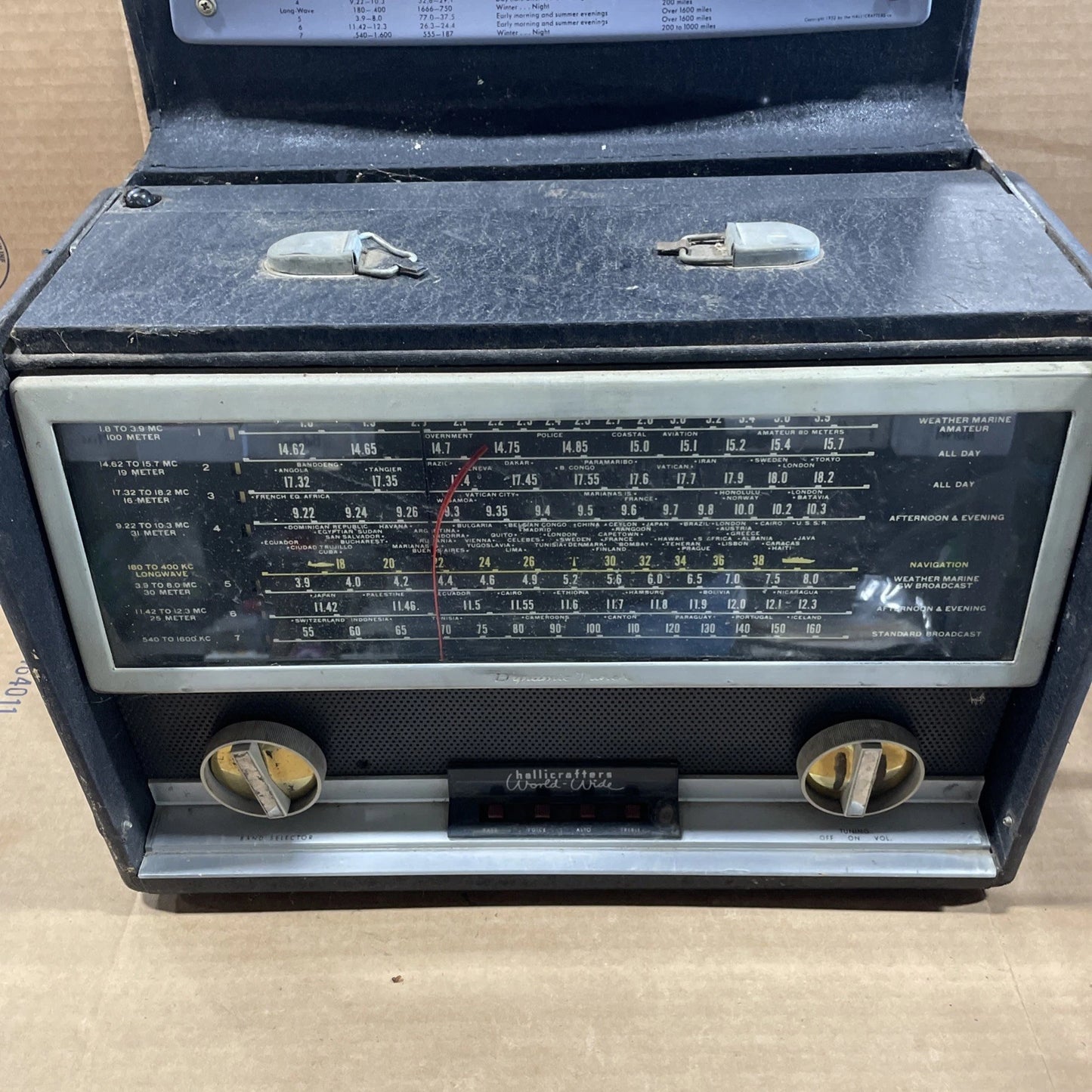 Vintage Hallicrafters TW-1000 Transoceanic World-Wide 8-Band Radio Receiver