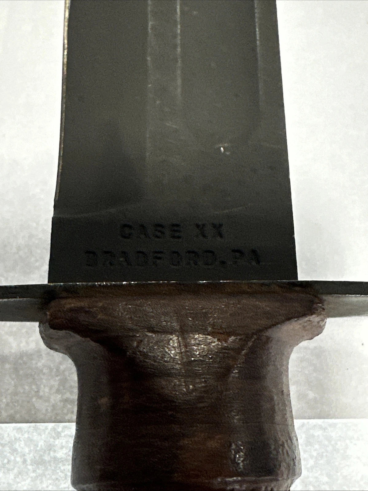 Case XX USMC Combat Knife & Leather Sheath US Marine Corps 1992 USA Fixed Blade