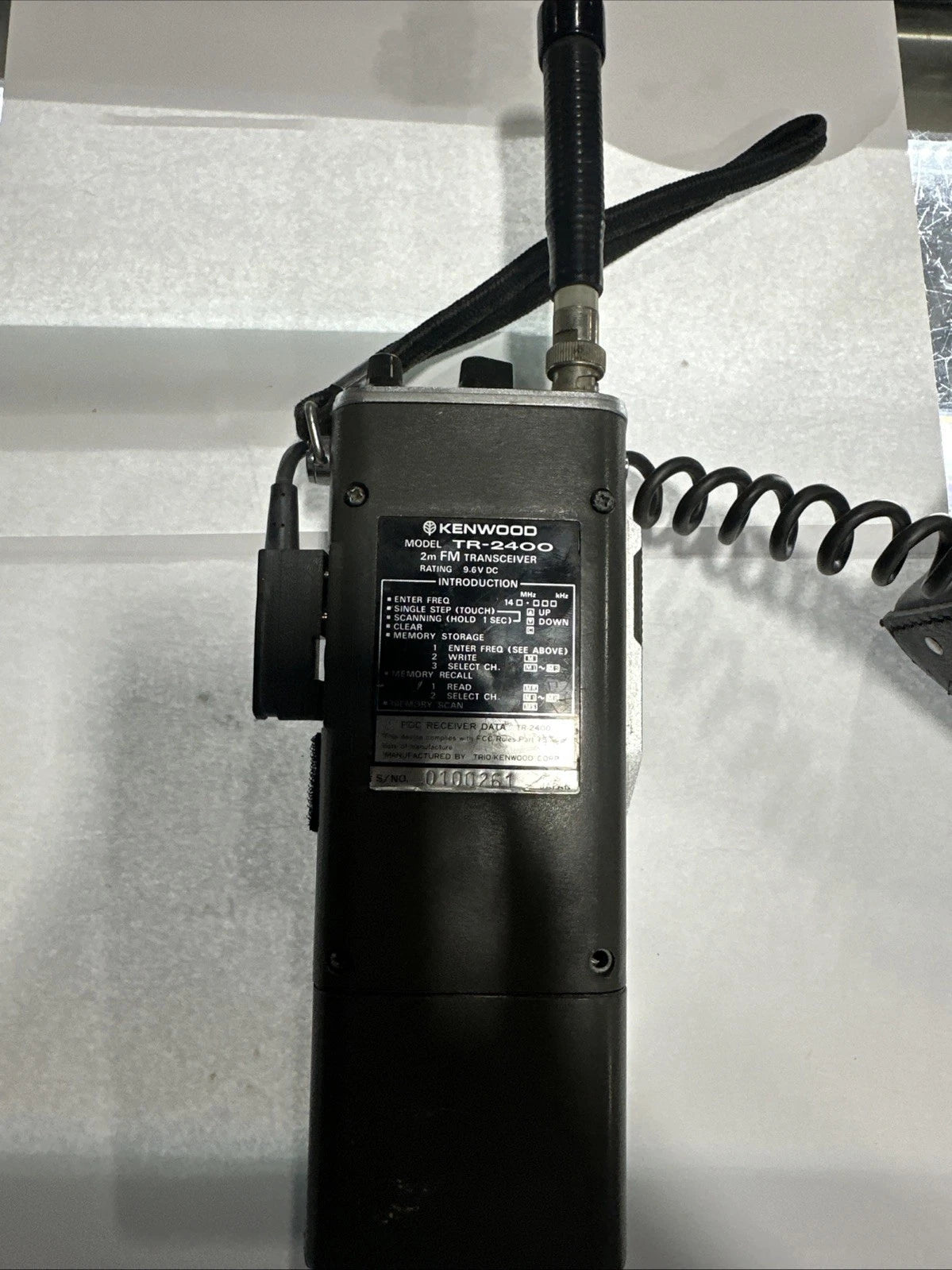 Kenwood TR2400 fm Transceiver Walkie With Speaker Mic Untested
