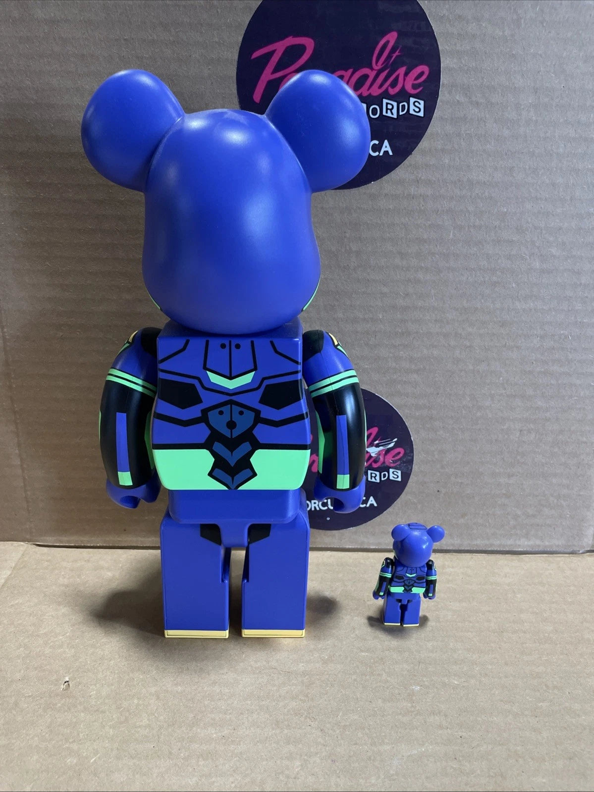 Evangelion Eva 01 New Paint Bearbrick 400% & 100% 2 Pack Medicom