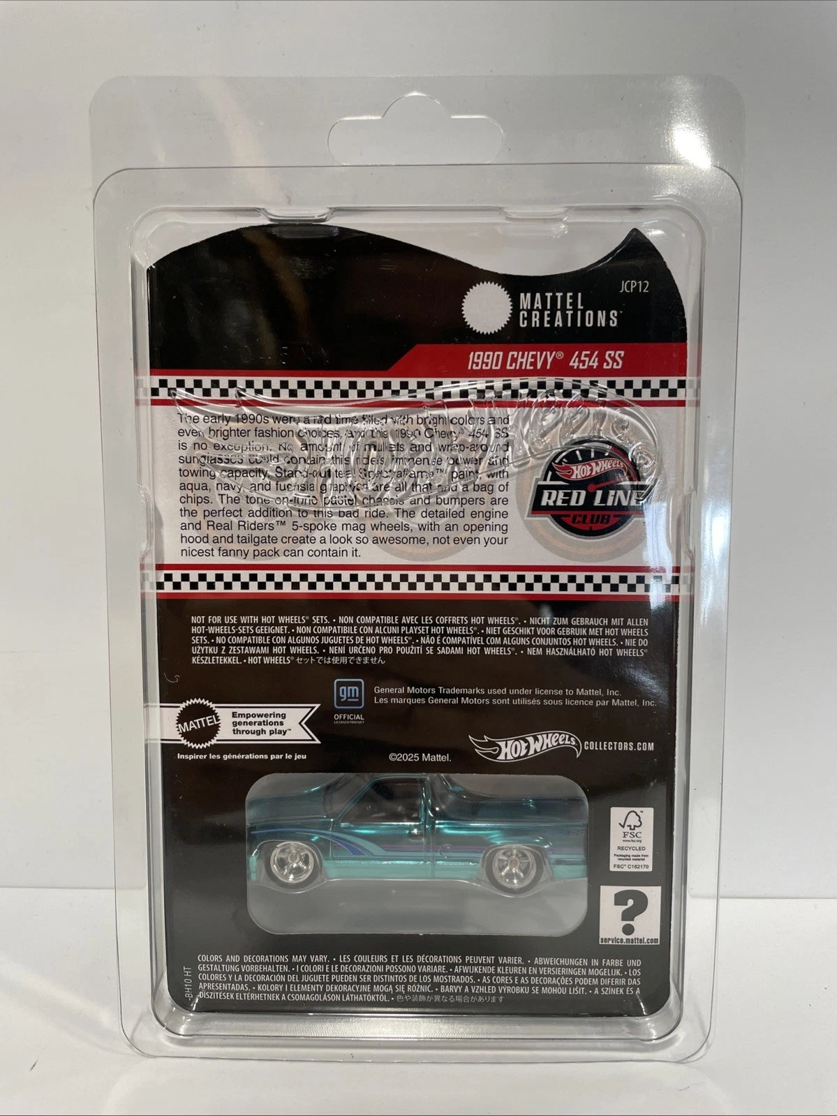 Hot Wheels 2025 Collectors RLC Exclusive 1990 Chevy 454 SS Teal W Protector