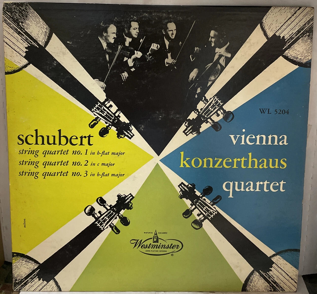 Schubert String Quartet Series 5 No1, No2, No3 Record WL5204