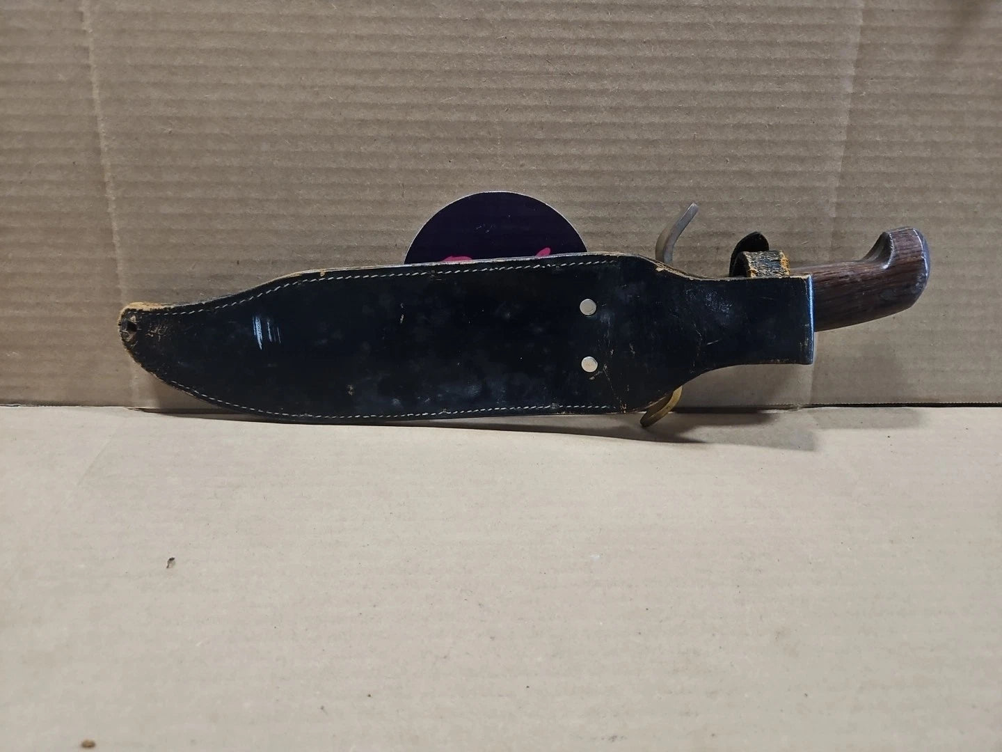 Vintage Western Bowie Knife Vietnam Era 1964-1966 With Sheath Rare