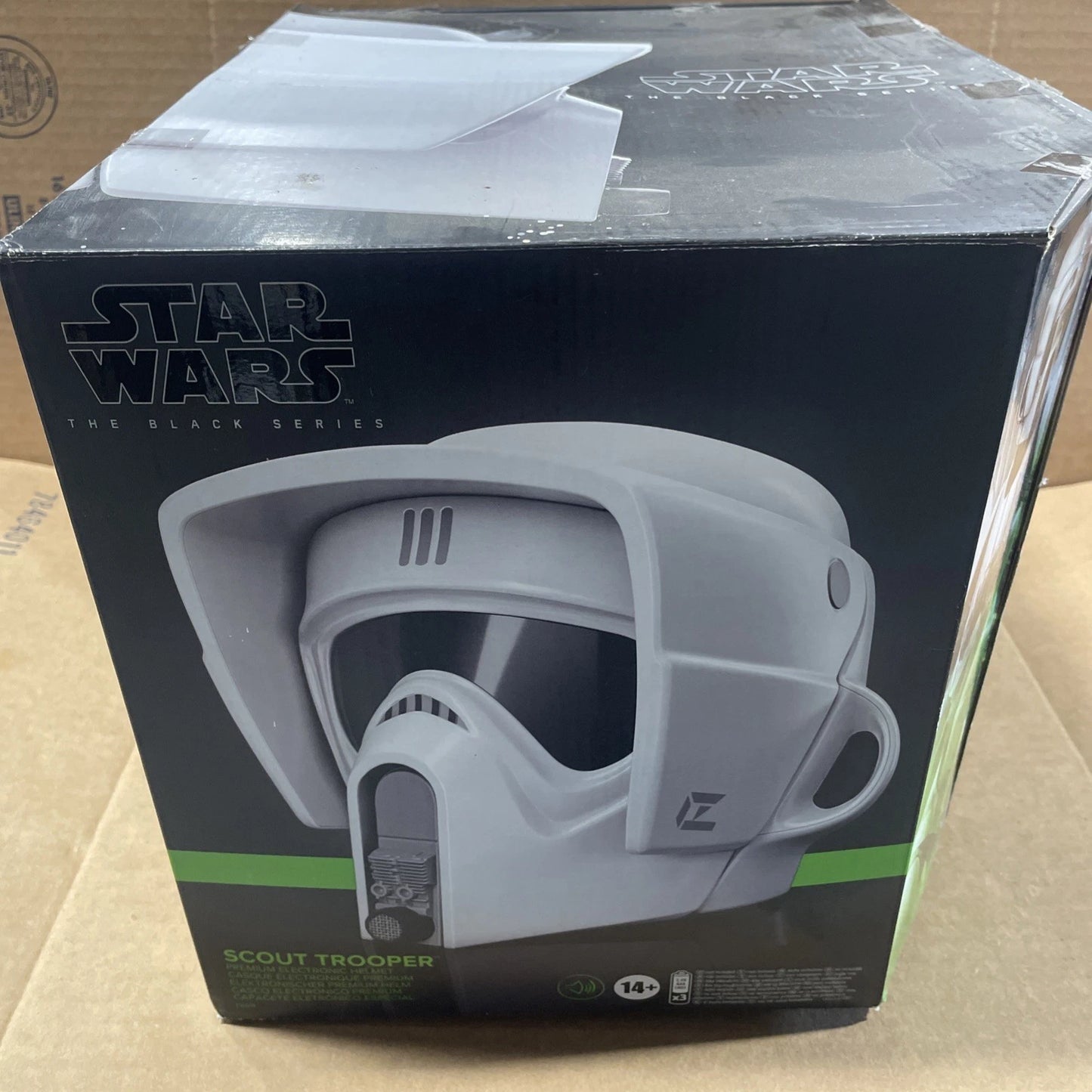 Star Wars The Black Series BIKER SCOUT Trooper Premium Helmet Open Box