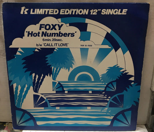Foxy Hot Numbers/Call It Love 12” UK Import Promo Record TKR12-7532